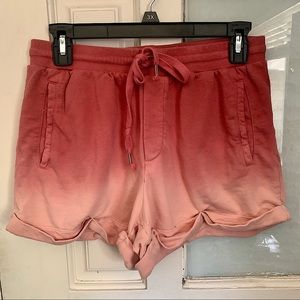 Young Fabulous & Broke coral ombré sweat shorts drawstring Small / S